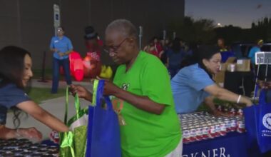 Annual Rangers Thanksgiving giveaway helps hundreds facing food insecurity in Dallas
