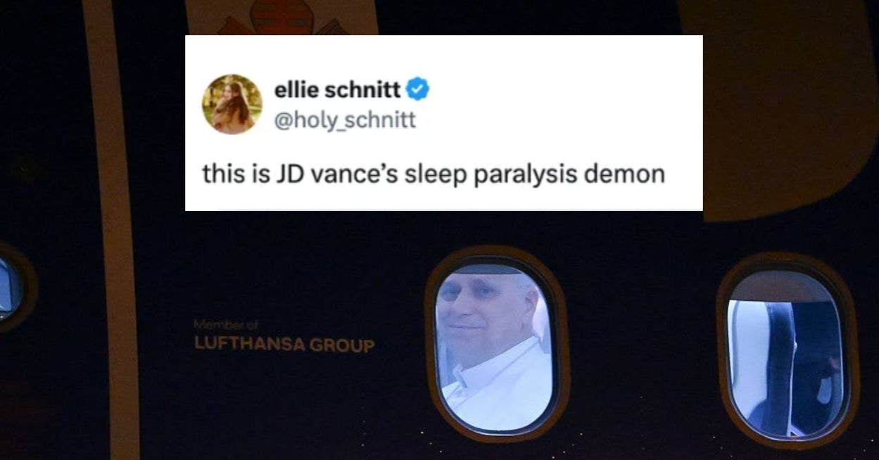 This Weird Picture Of The Pope On A Plane With A Baseball Bat Is Now A Meme