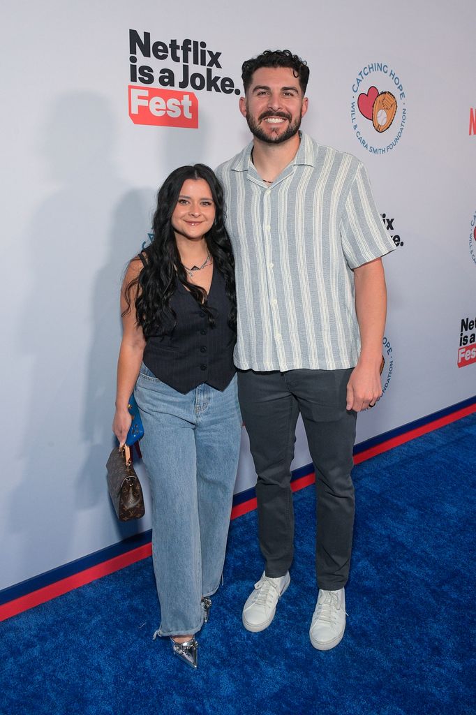Kayla Vesia and Alex Vesia attend Netflix Is A Joke Festival Presents: Dodgers Comedy Night