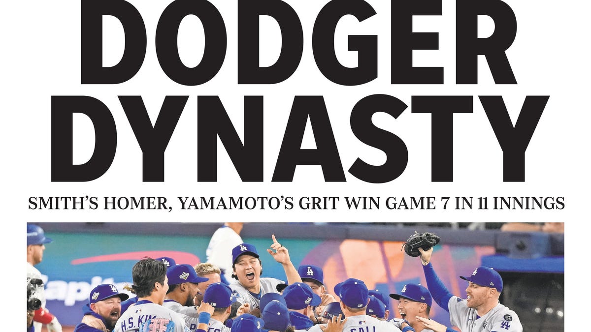 Celebrate Los Angeles Dodgers' title with our commemorative page print