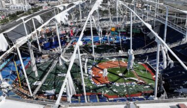 Tropicana Field roof repair updates as Rays prep for MLB stadium return