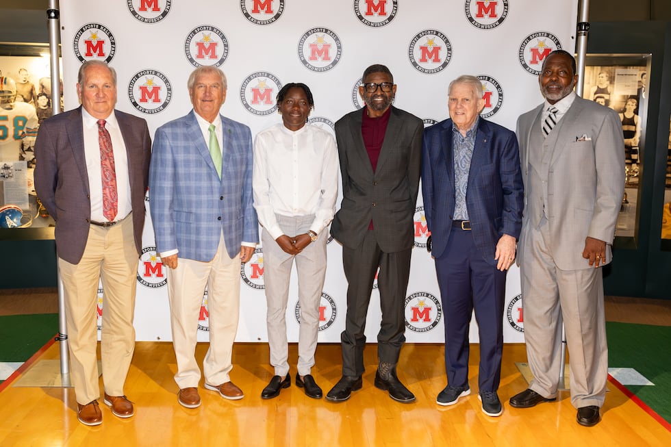 William Carey University baseball coach Bobby Halford (far left) was selected for induction as...
