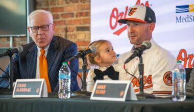 Craig Albernaz and family take center stage at first Orioles news conference