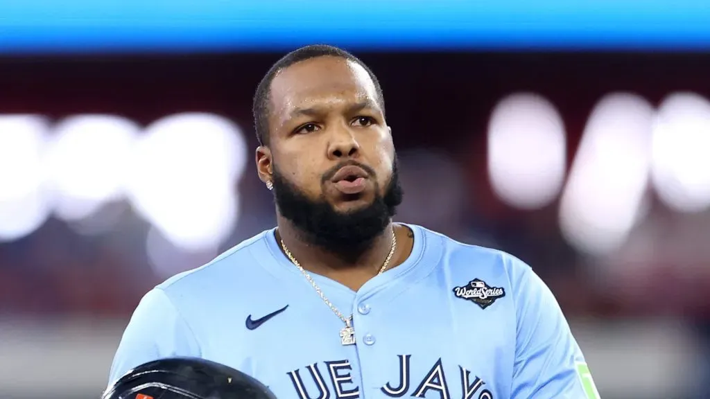 Vladimir Guerrero Jr. during national anthems
