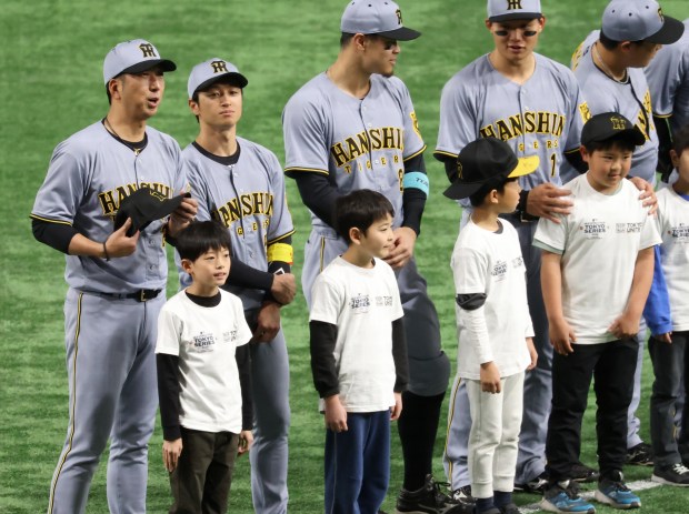 Hanshin Tigers manager and former Chicago Cubs player Kyuji Fujikawa,...