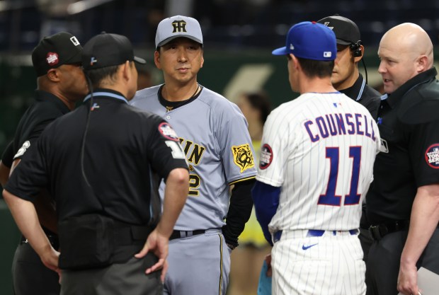 Hanshin Tigers manager and former Chicago Cubs player Kyuji Fujikawa,...