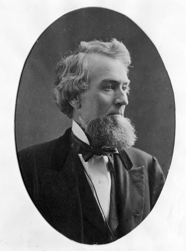 Joseph Medill, as he looked in 1880, which marked 26 years of executive association with the Chicago Tribune. In 1874 Medill acquired control of a majority of the newspaper's stock. (Chicago Tribune historical photo)