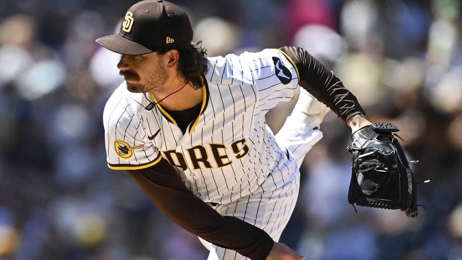 San Diego Padres starting pitcher Dylan Cease (84) delivers during the second inning against the Milwaukee Brewers at Petco Park.