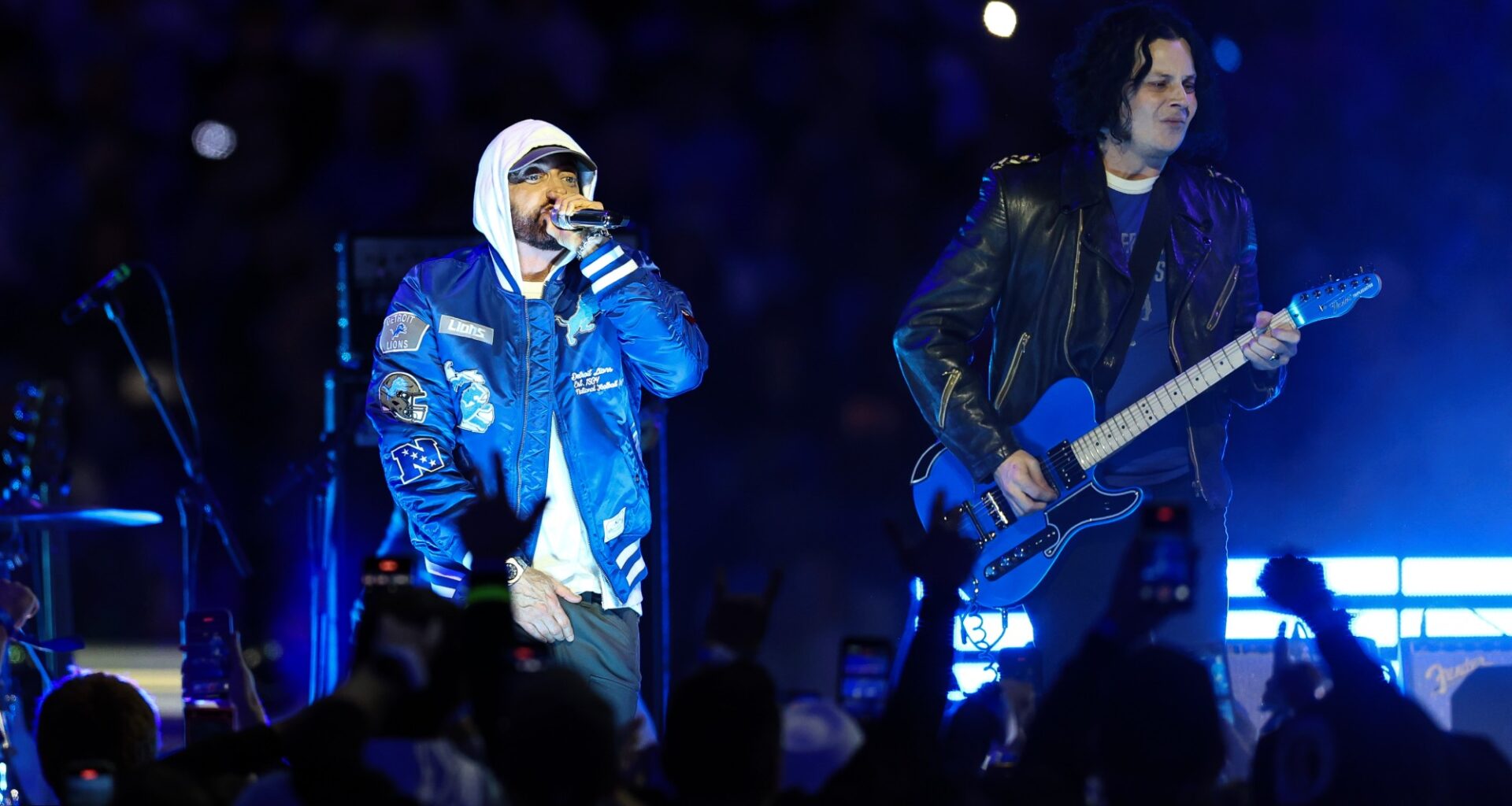Watch Jack White bring out Eminem during NFL Thanksgiving halftime show