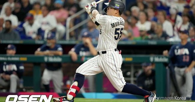 25-Year-Old NPB Slugger Murakami Ranks 7th in MLB Free Agent Batting - 조선일보