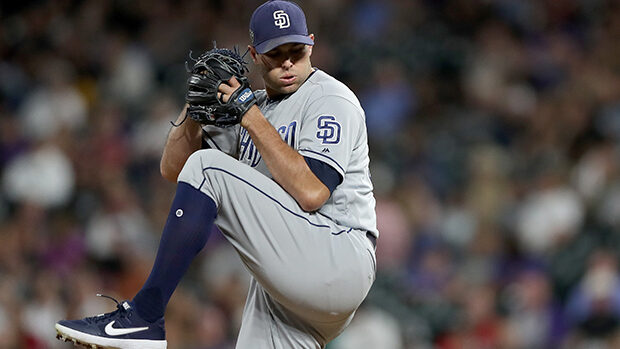 Pitcher Craig Stammen #34 of the San Diego Padres...