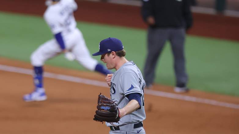 Pete Fairbanks of the Tampa Bay Rays against the Los Angeles Dodgers