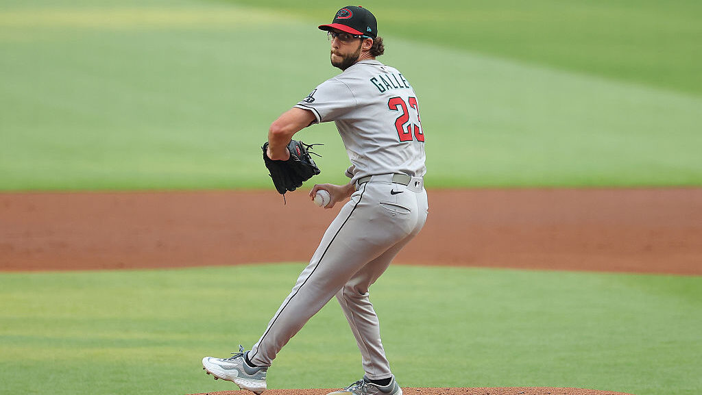Zac Gallen #23 of the Arizona Diamondbacks...