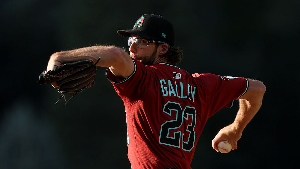 Zac Gallen #23 of the Arizona Diamondbacks...