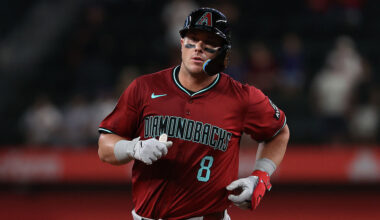 James McCann #8 of the Arizona Diamondbacks...