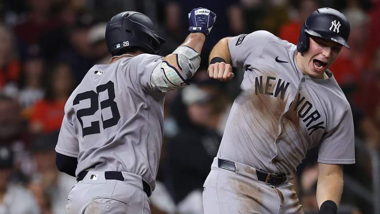Ben Rice and Austin Wells of the New York Yankees