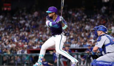 Ketel Marte #4 of the Arizona Diamondbacks...