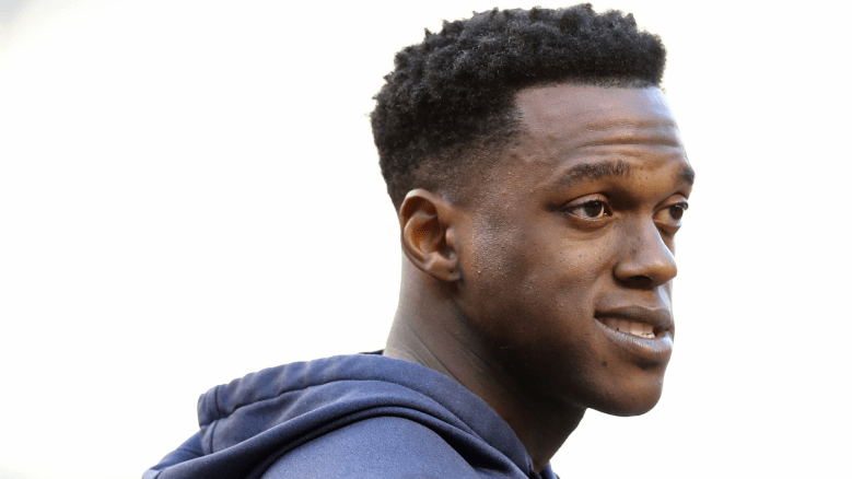 Cameron Maybin during his playing days; former Yankees outfielder seeking a front-office role while facing an MLB misconduct investigation.