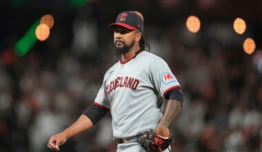 Cleveland Guardians pitcher Emmanuel Clase during a baseball game against the San Francisco Giants, in San Francisco, June 17, 2025. (AP Photo/Jeff Chiu, file)