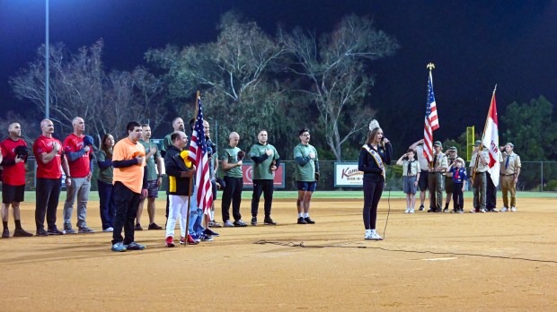 Miss Junior Teen Poway Addison Schuster sang the National Anthem....
