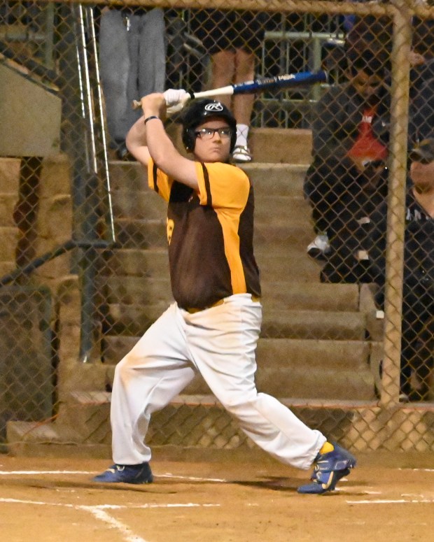 Poway Padres player Frankie Nowlin was focused on the incoming...