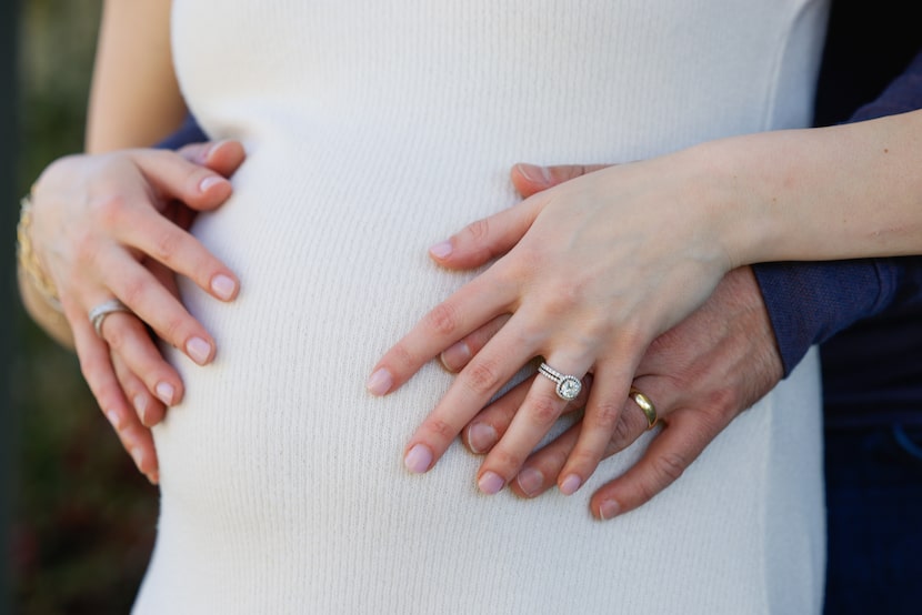 Rangers broadcaster Jared Sandler and his wife Emily Sandler at their home on Monday, Nov....