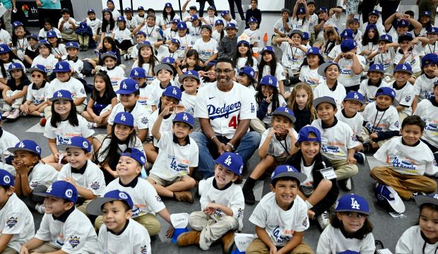Former Los Angeles Dodgers player Dennis Powell poses Thursday, Nov....