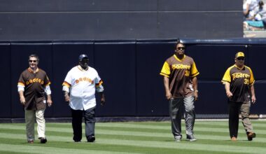 Padres legend Randy Jones (right) passed away this week at age 75.