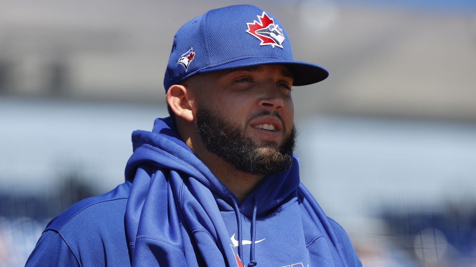 Alek Manoah in Blue Jays gear