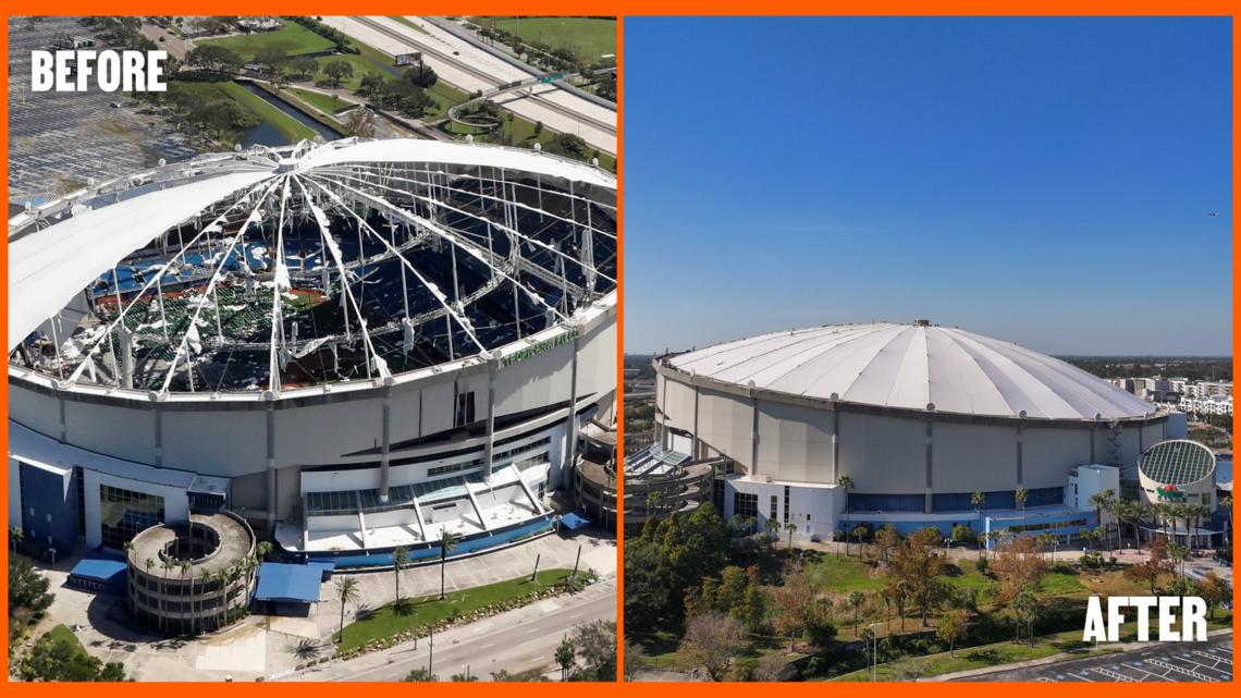 'Dome sweet dome': The roof of Tropicana Field is officially complete