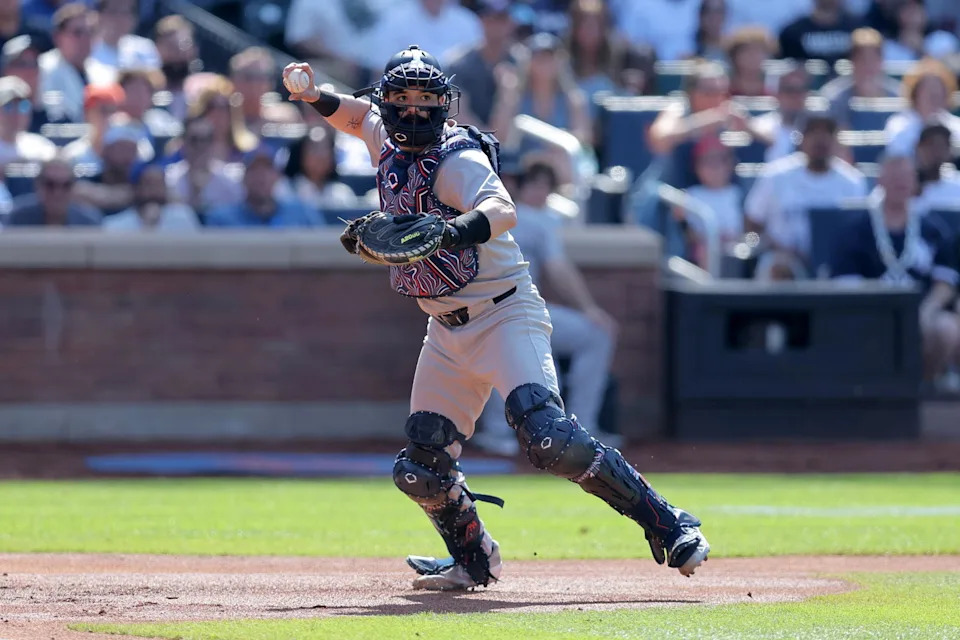 New York Yankees catcher Austin Wells. Credit:&nbsp;Brad Penner-Imagn Images.