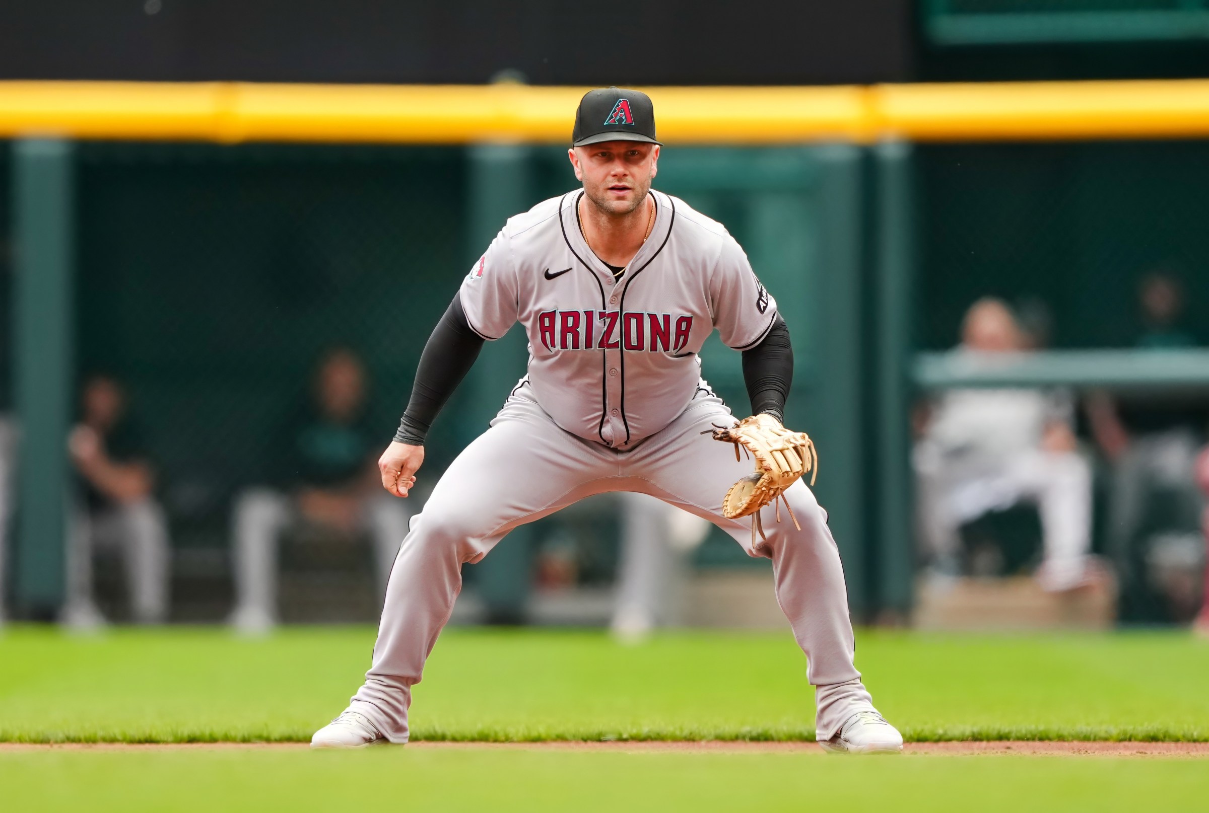 CINCINNATI, OHIO - MAY 09: Christian Walker #53 of the Arizona Diamondbacks plays first base in the fifth inning against the Cincinnati Reds at Great American Ball Park on May 09, 2024 in Cincinnati, Ohio. (Photo by Dylan Buell/Getty Images)