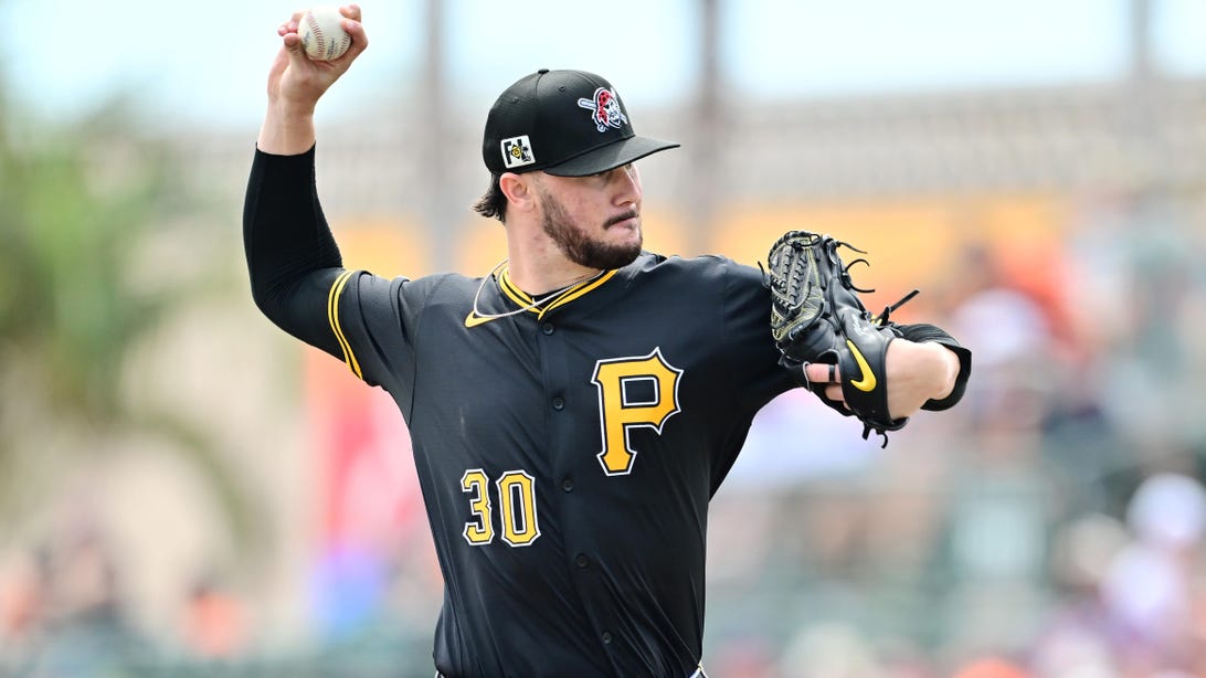 SARASOTA, FLORIDA - MARCH 01: Paul Skenes #30 of the Pittsburgh Pirates delivers a pitch in the first inning against the Baltimore Orioles during a Grapefruit League spring training game at Ed Smith Stadium on March 01, 2025 in Sarasota, Florida.