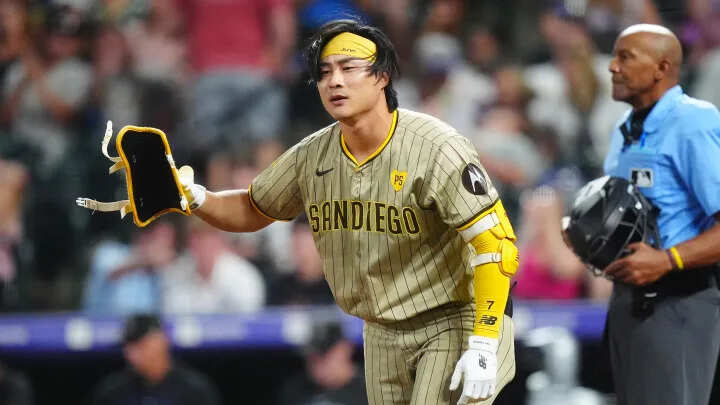Ha-Seong Kim when he was in San Diego Padres (Image via Getty) Ha-Seong Kim when he was in San Diego Padres
