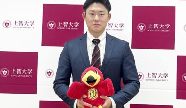 4th-year Student Yuma Masaki Selected by the Saitama Seibu Lions in the Developmental Draft | Sophia University