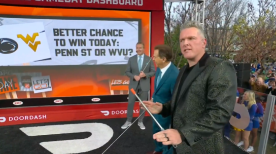 Pat McAfee breaks down college football action during ESPN's College GameDay show