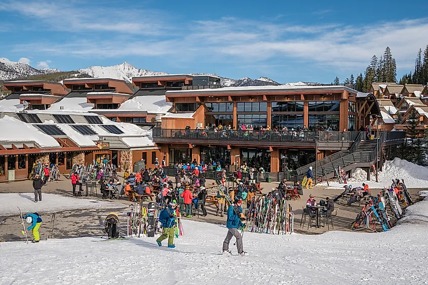 A ski resort in Big Sky, Montana.