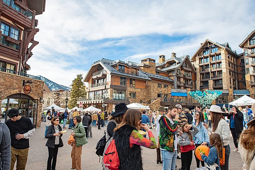 Festive ambiance in Vail, Colorado.