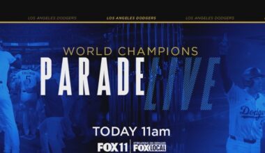 LIVE: Dodgers World Series parade hours away from starting