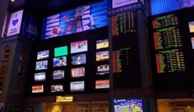 TVs show sports at a casino