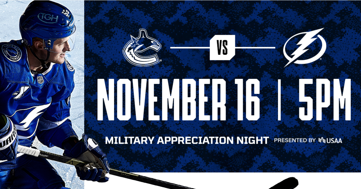 Lightning will have 'military appreciation night' at Sunday's game