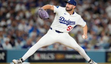 Amid World Series, Blue Jays relievers join Dodgers in wearing tribute to absent LA pitcher Vesia