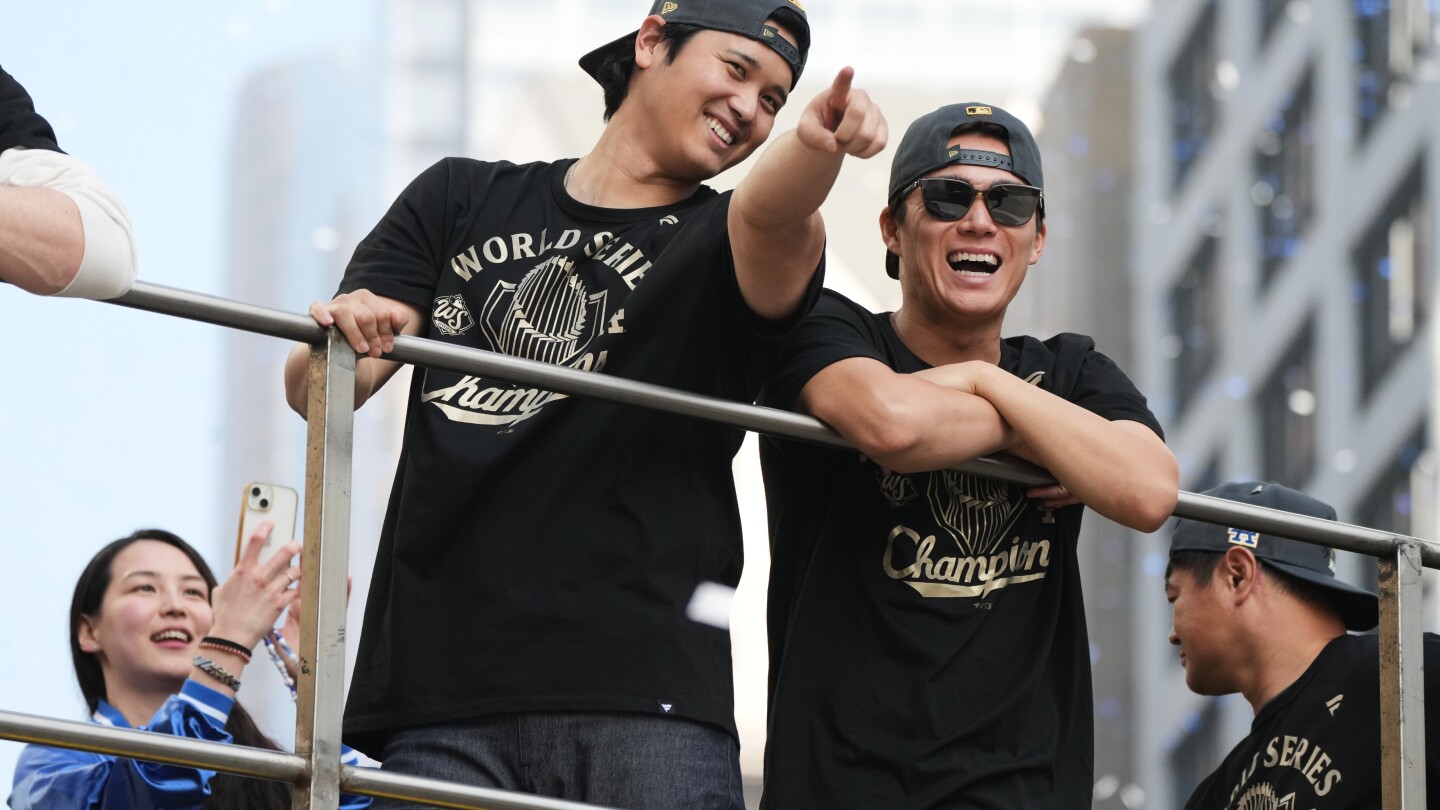 Shohei Ohtani leads Los Angeles Dodgers in World Series parade celebration