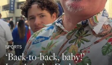 'Back-to back, baby!' Los Angeles Dodgers' victory parade fills downtown with fans