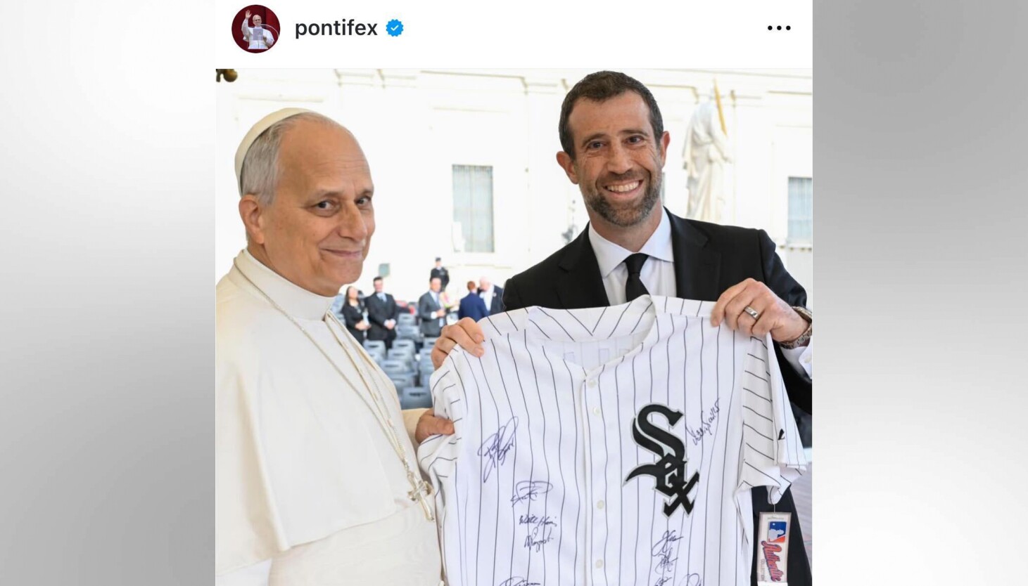 White Sox co-owner Justin Ishbia meets Pope Leo XIV — and invites him to throw first pitch at new stadium