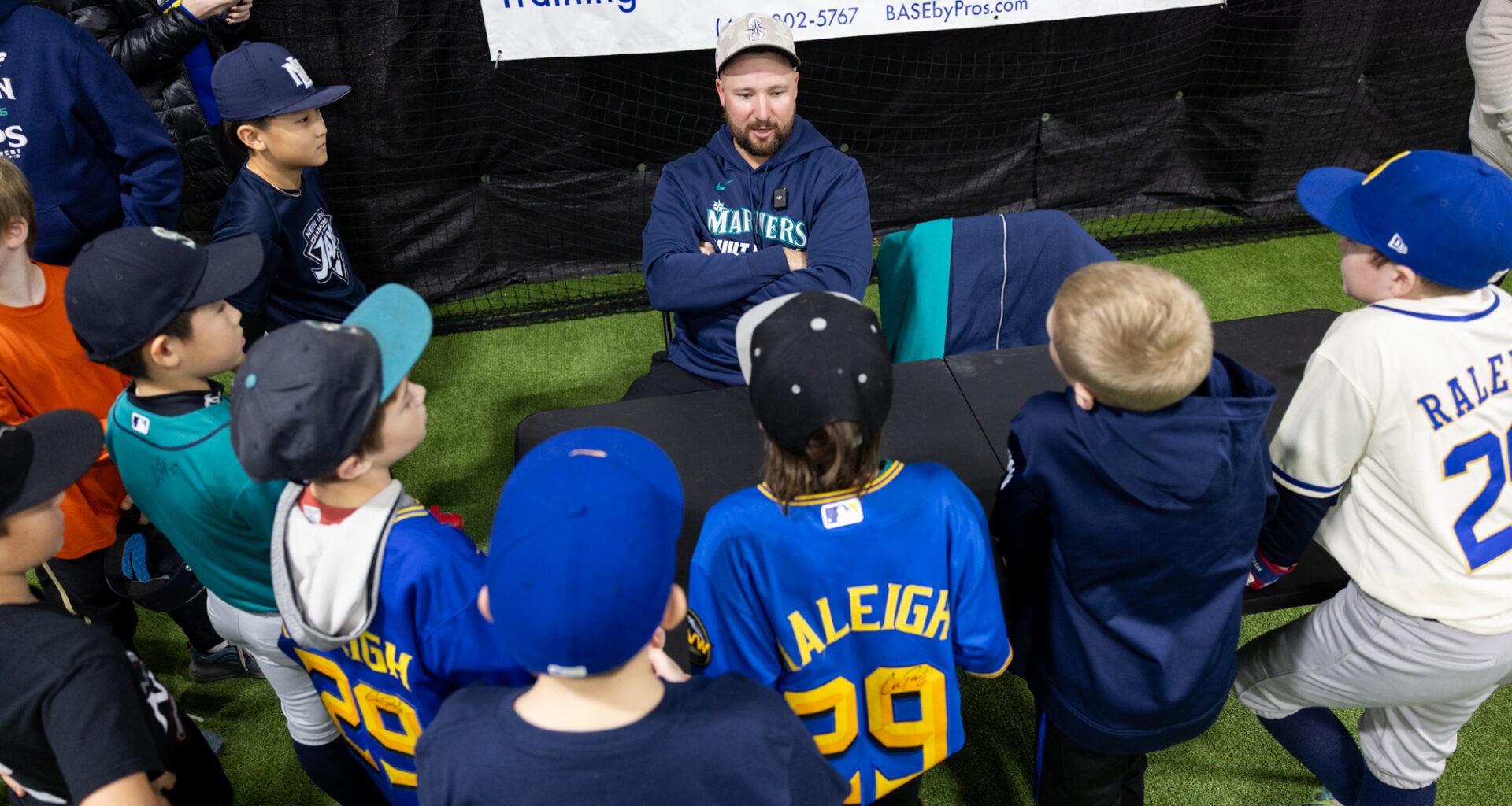 Young athletes meet Mariners pro Cal Raleigh at Mount Vernon baseball camp