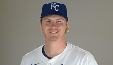 Feb 19, 2025; Surprise, AZ, USA; Kansas City Royals relief pitcher Eric Cerantola (87) poses for a photo during media day at Camelback Ranch. Mandatory Credit: Jayne Kamin-Oncea-Imagn Images