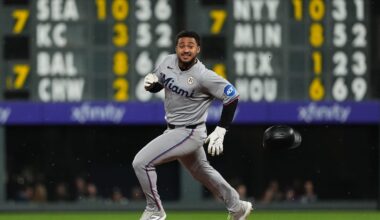 Miami Marlins v Colorado Rockies