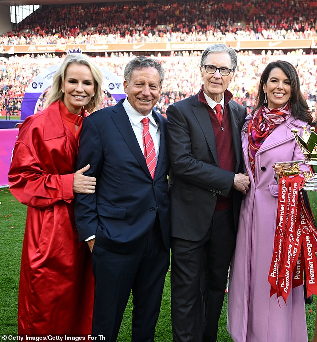 (From left) Jennifer Ashton and her husband Tom Werner, Chairman of Liverpool, and John Henry, Principle Owner, with his wife Linda Pizzuti Henry. Werner and Henry founded FSG