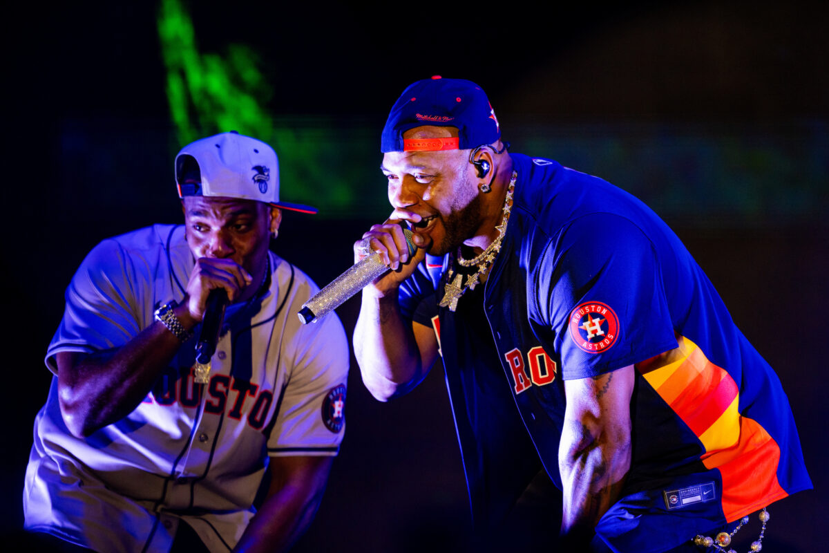 Flo Rida in his Astros jersey rocks the night at Daikin Park during the 'Diamond Dreams' gala (Photo courtesy of Houston Astros)